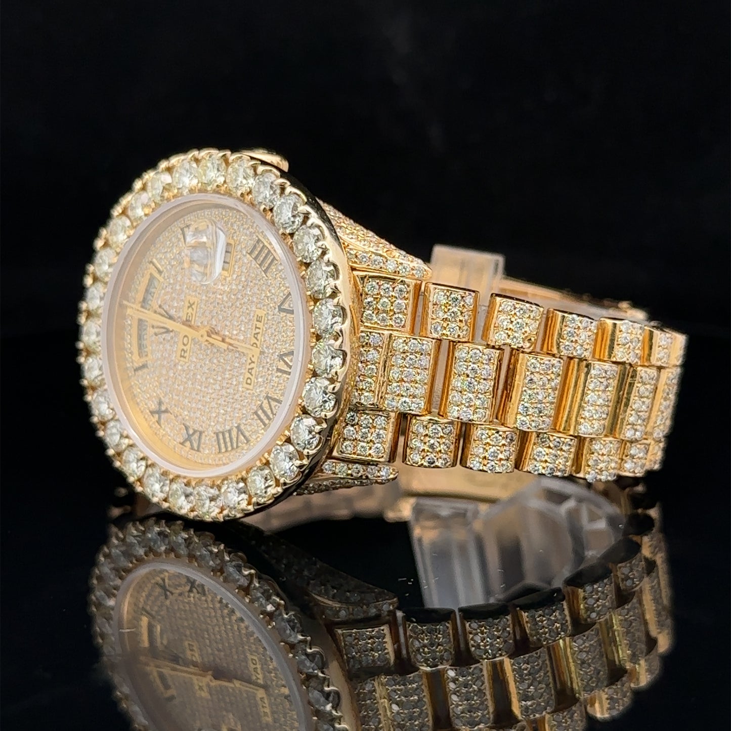 36mm Iced out Rolex Presidential Watch (extra large bezel)