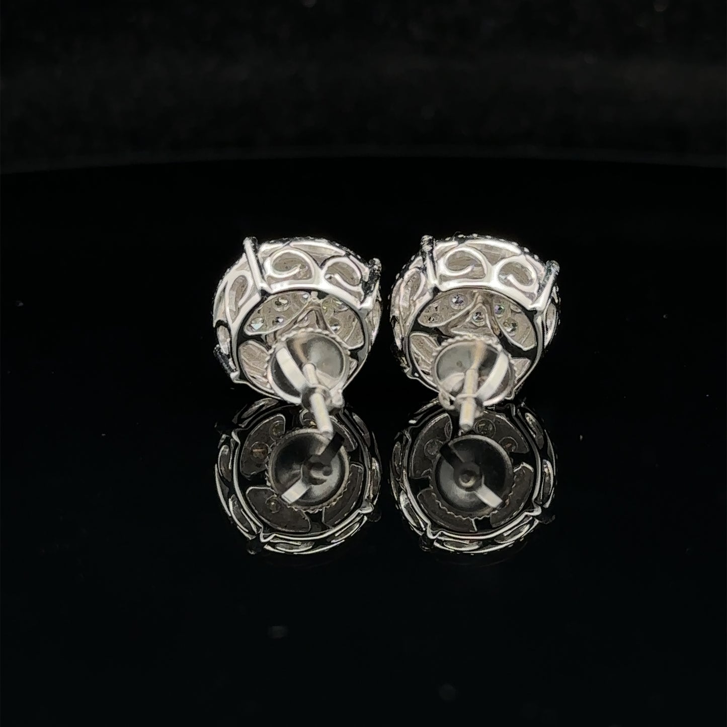 14k white gold and diamond Earrings