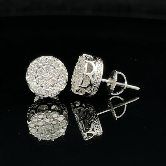 14k white gold and diamond Earrings