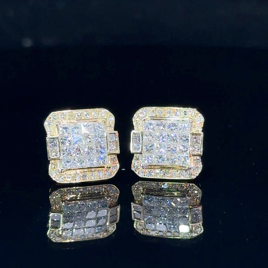 14k yellow gold and diamond Earrings