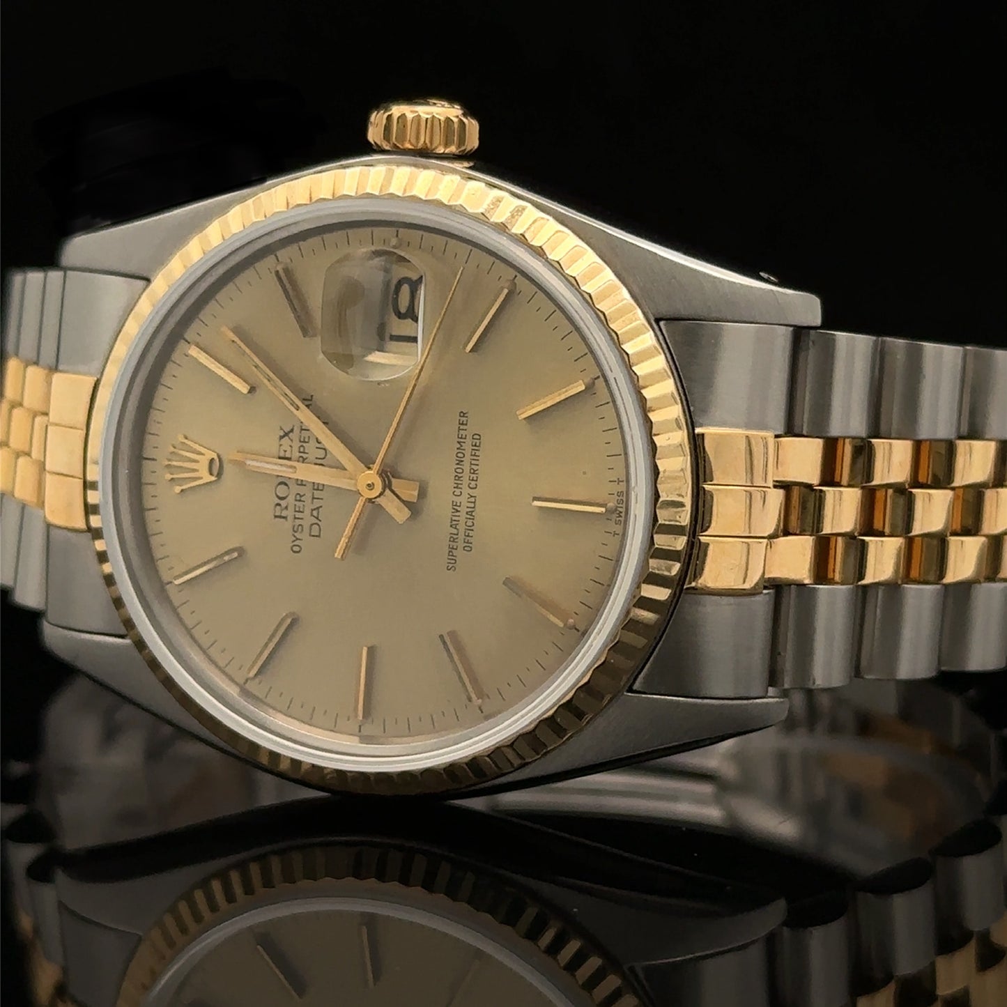 36mm Rolex Datejust Watch with Two-Tone Jubilee Band