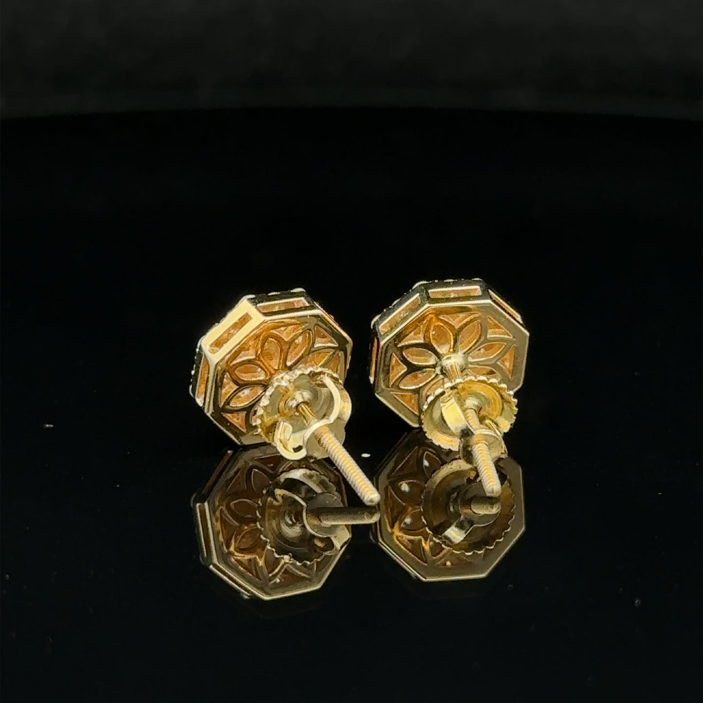 14k yellow gold and diamond Earrings