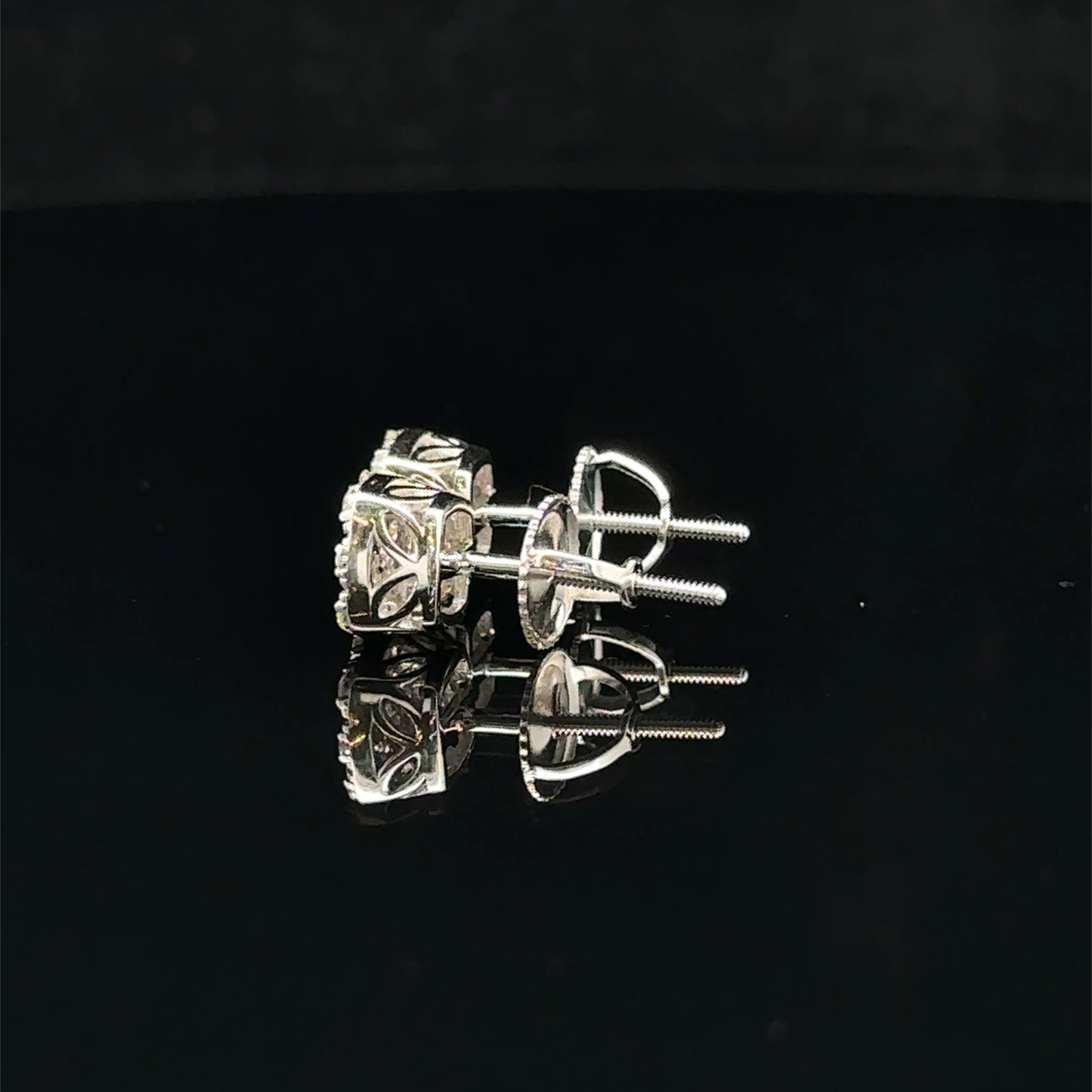 14k white gold and diamond Earrings