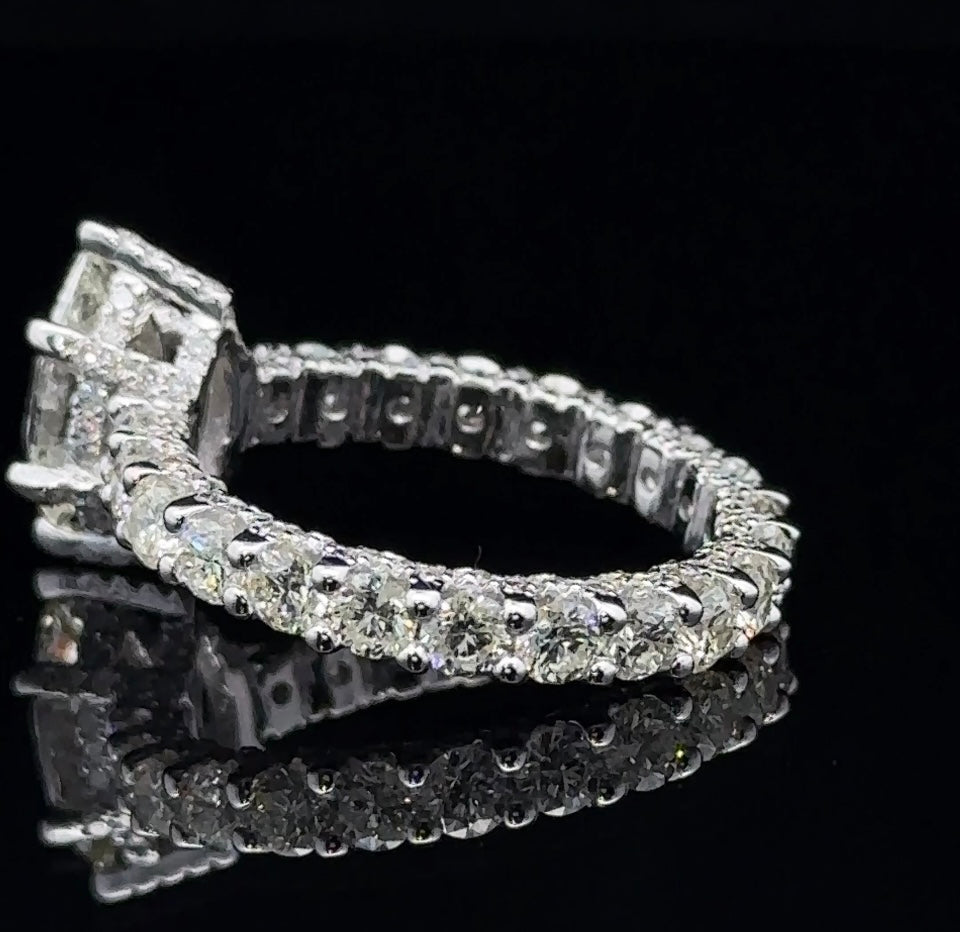 14k white gold and diamond Engagement Ring
