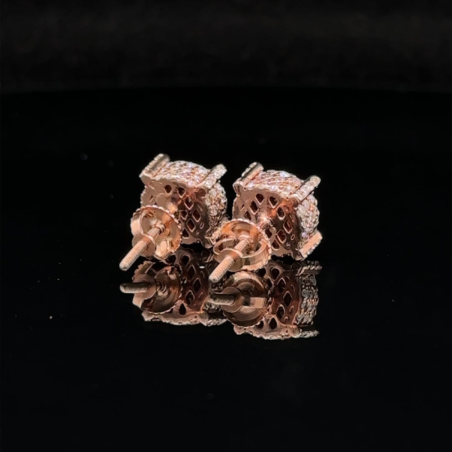 14k rose gold and diamond Earrings