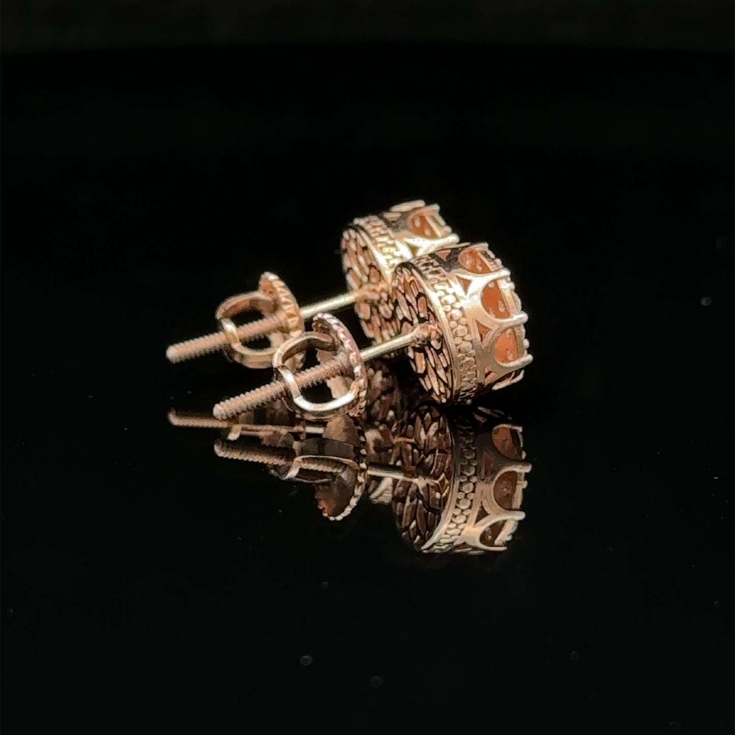 14k rose gold and diamond Earrings