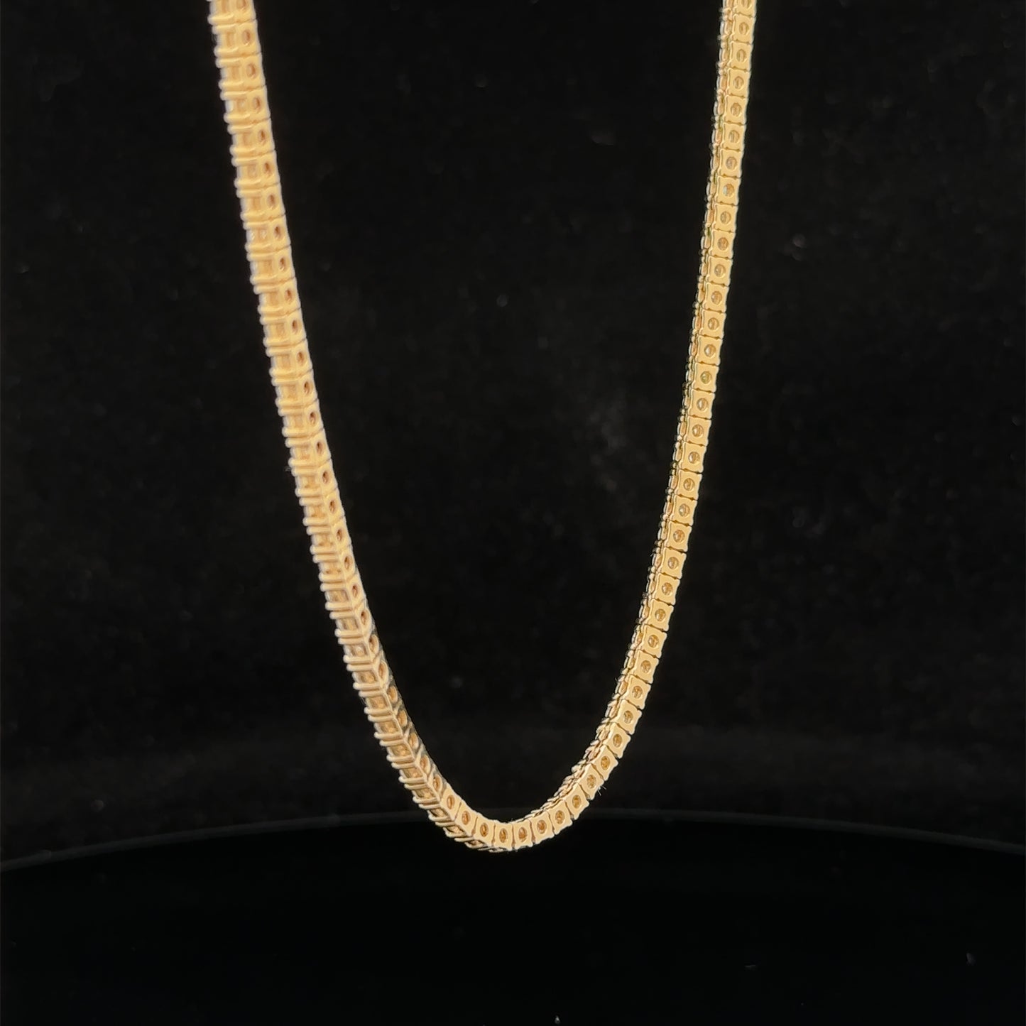 14k gold and diamond Tennis Chain (choose your color)