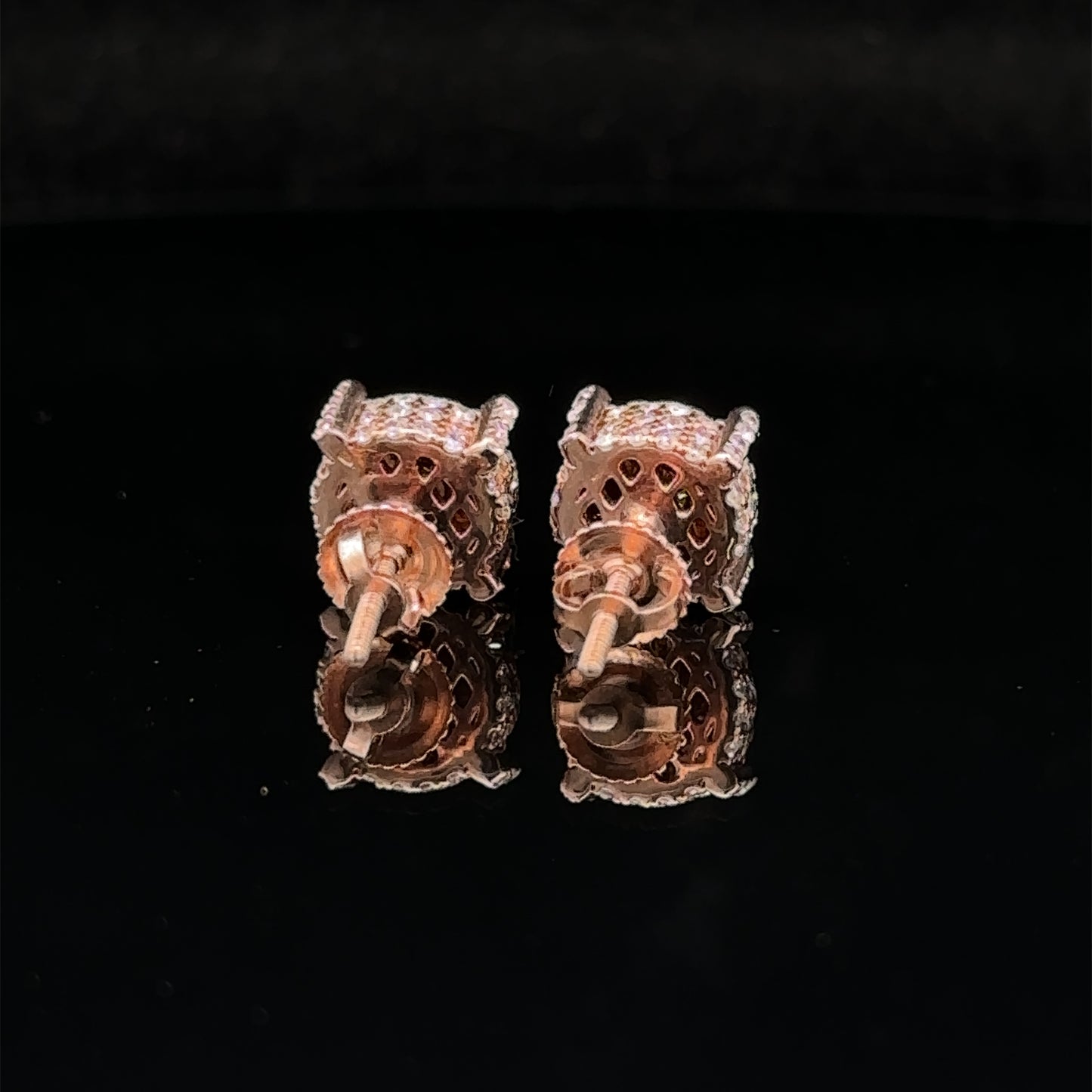 14k rose gold and diamond Earrings