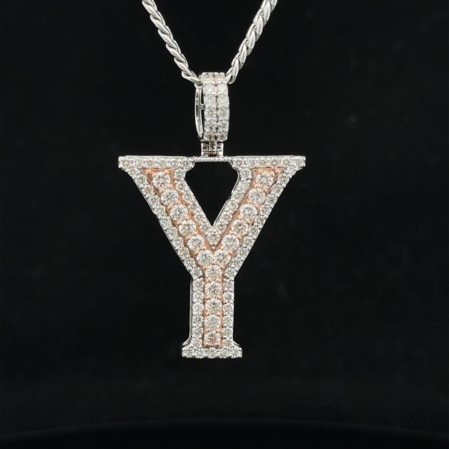 14k gold & diamond Y Initial Pendant