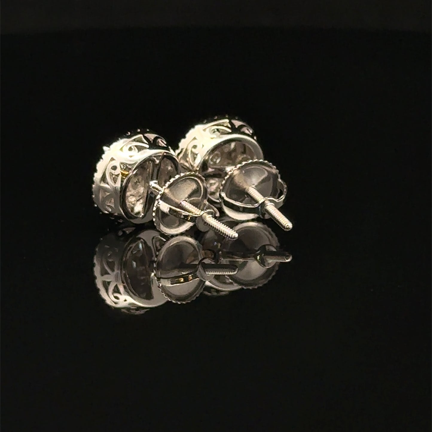 14k white gold and diamond Earrings