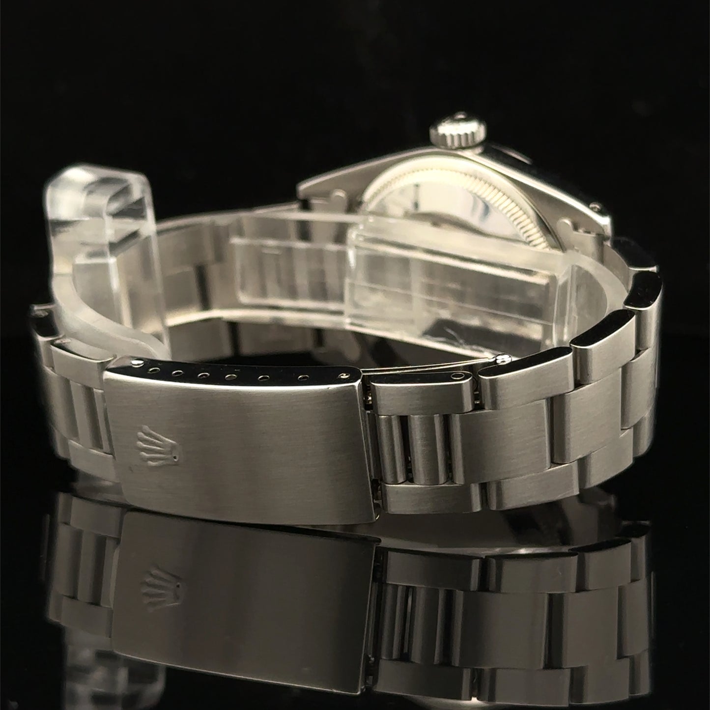 34mm Rolex Date Watch with stainless steel oyster band