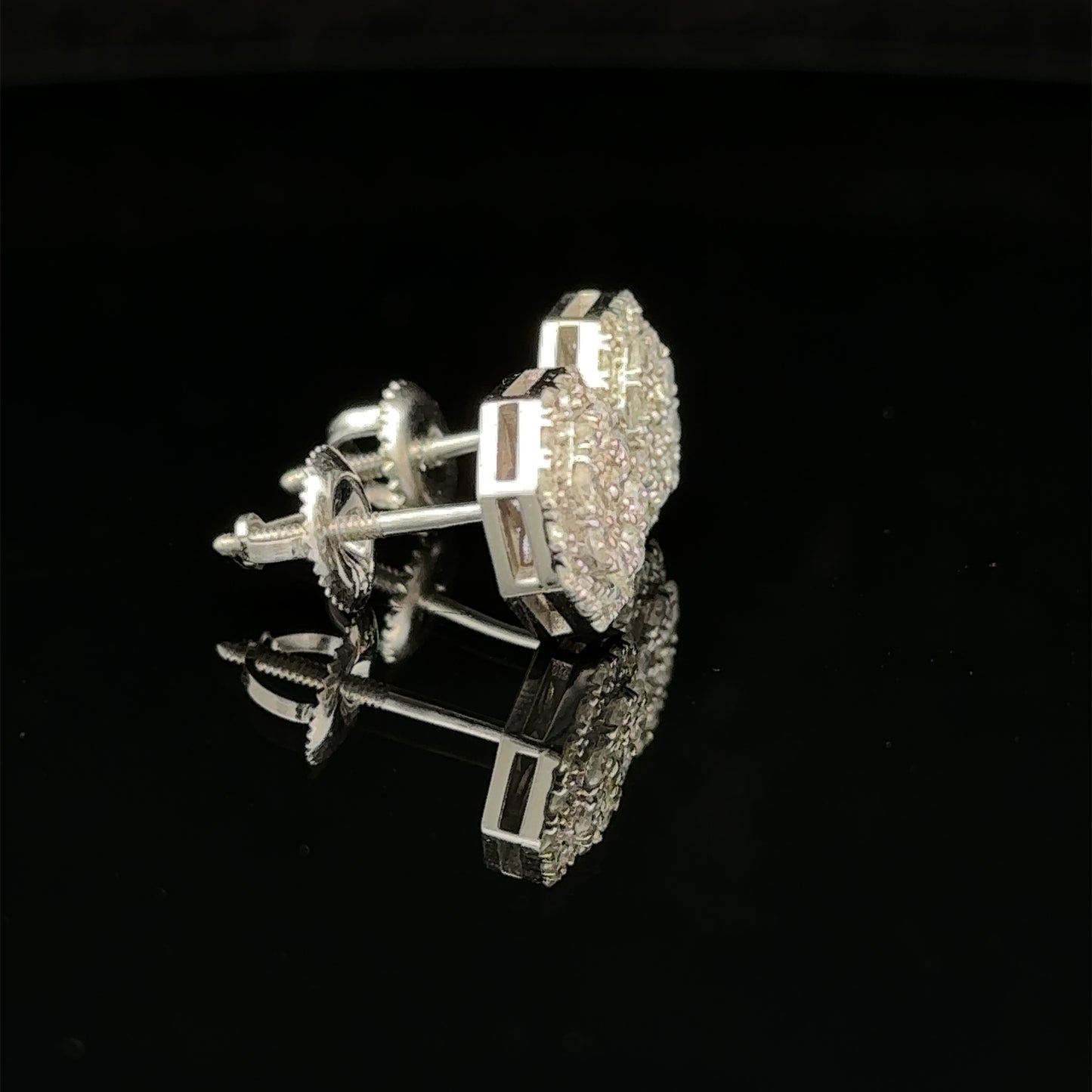 14k white gold and diamond Earrings