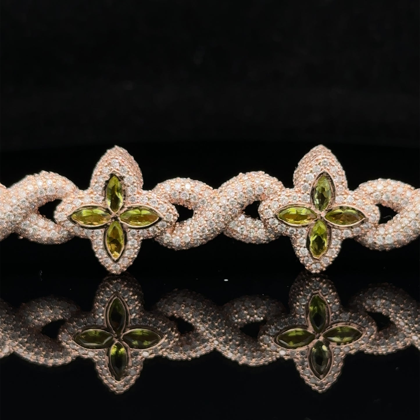 14k rose gold and diamond Fancy Bracelet