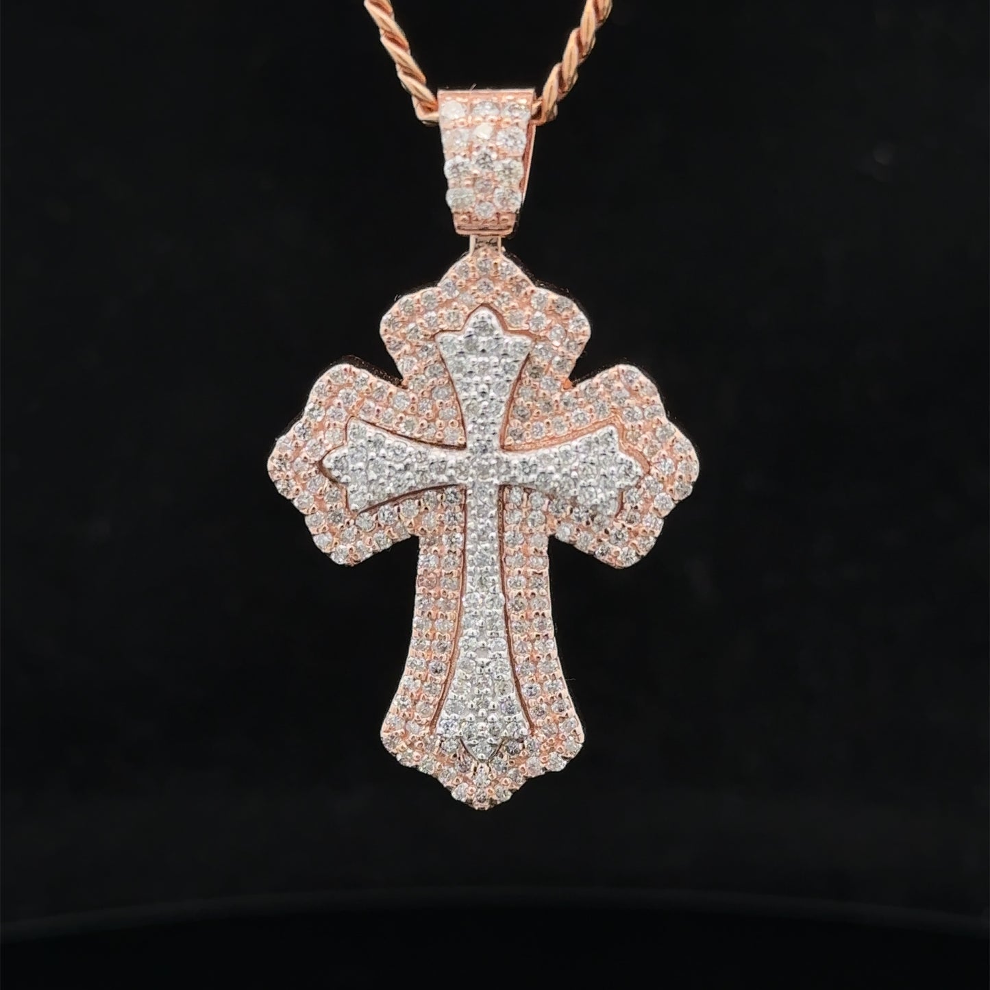 14k gold and diamond Cross Pendant and 10k gold Chain