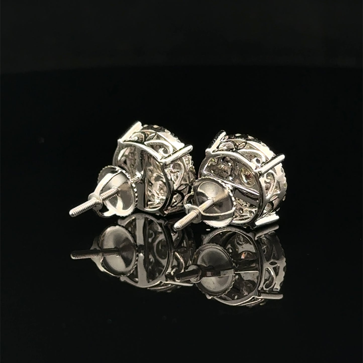 14k white gold and diamond Earrings