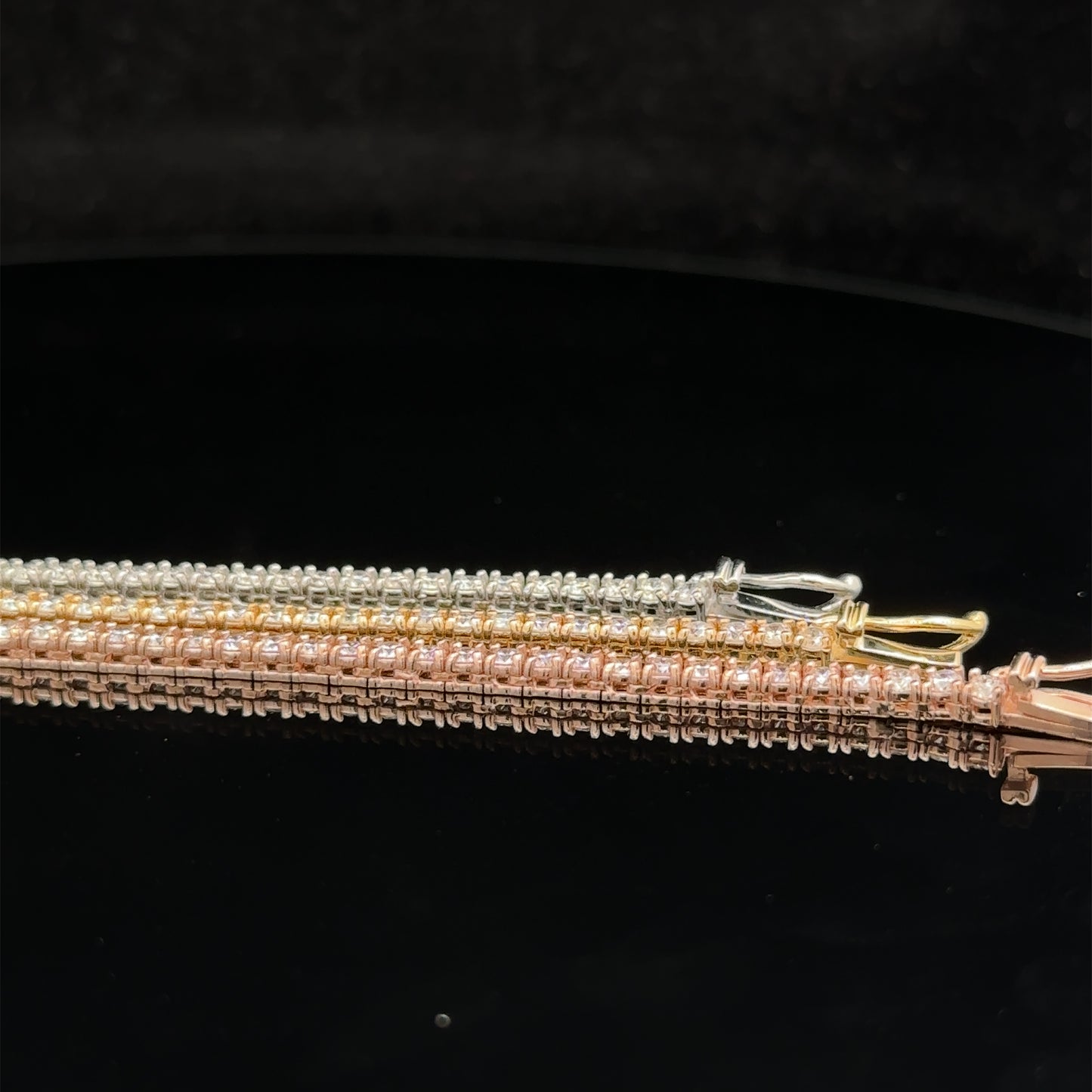 14k gold and diamond Tennis Chain (choose your color)