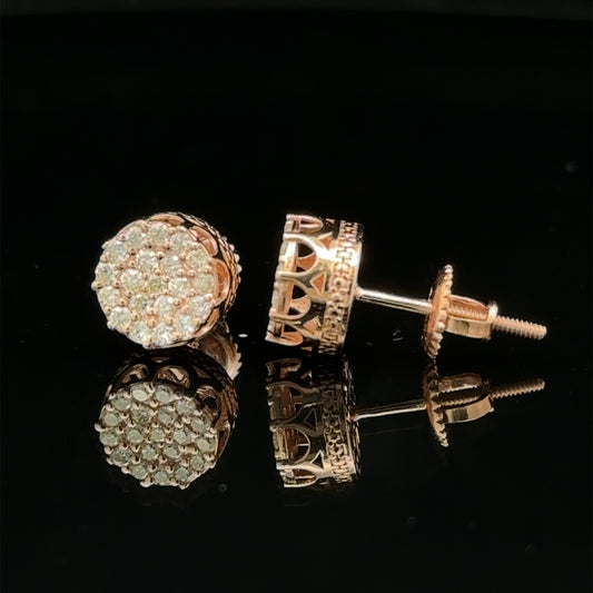 14k rose gold and diamond Earrings