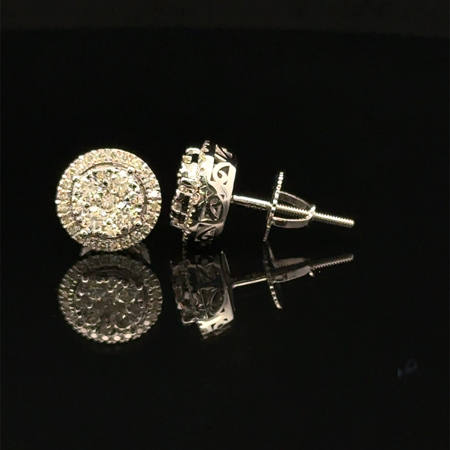 14k white gold and diamond Earrings