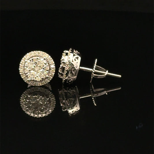14k white gold and diamond Earrings