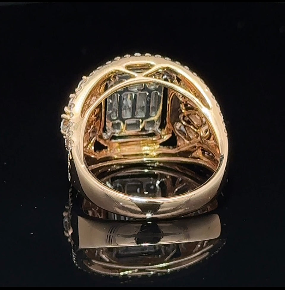 18k Rose Gold and Diamond Ring