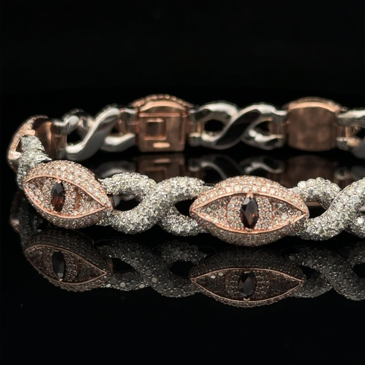 10k gold and diamond Evil Eye Bracelet