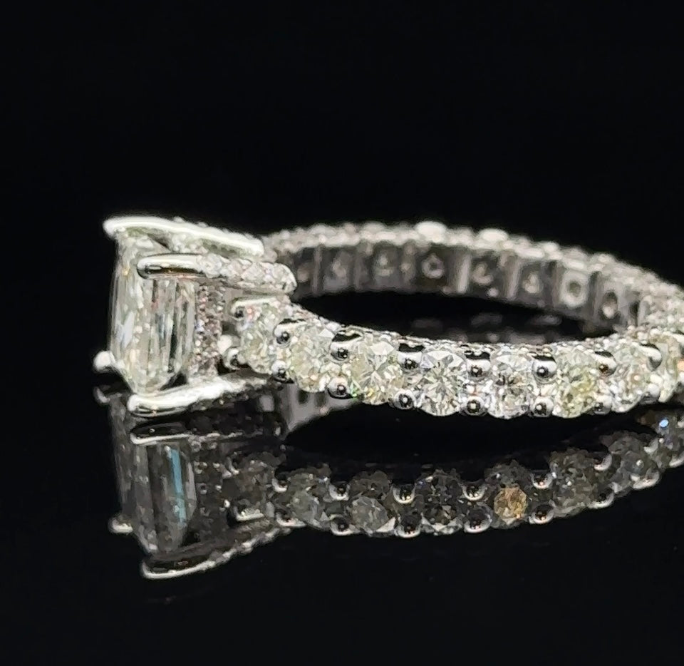 14k white gold and diamond Engagement Ring