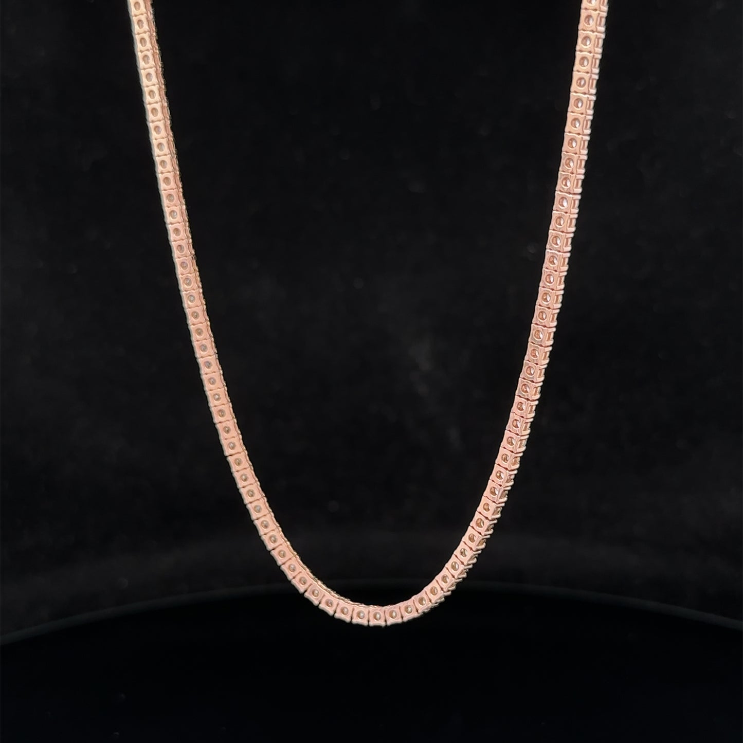 14k gold and diamond Tennis Chain (choose your color)