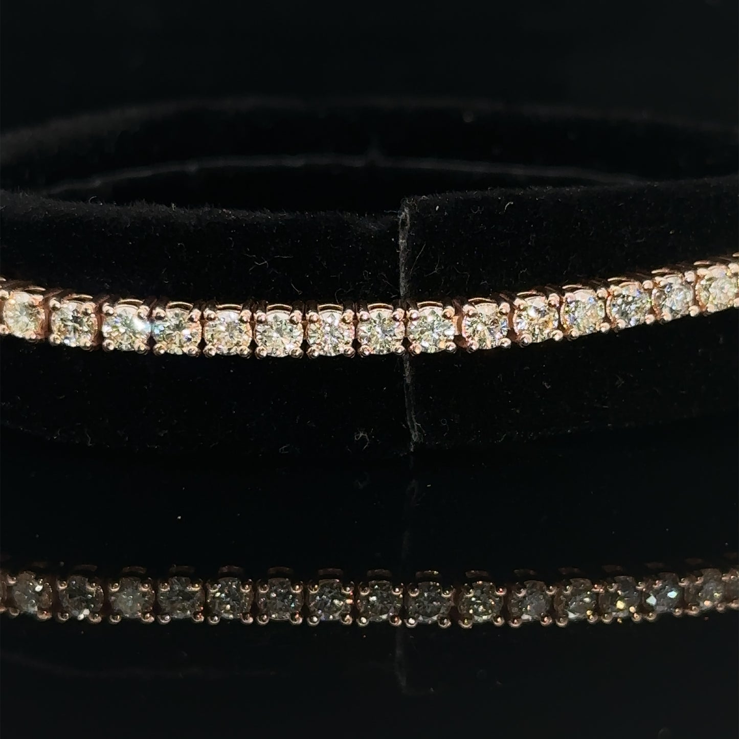 14k Rose gold and diamond Tennis Bracelet