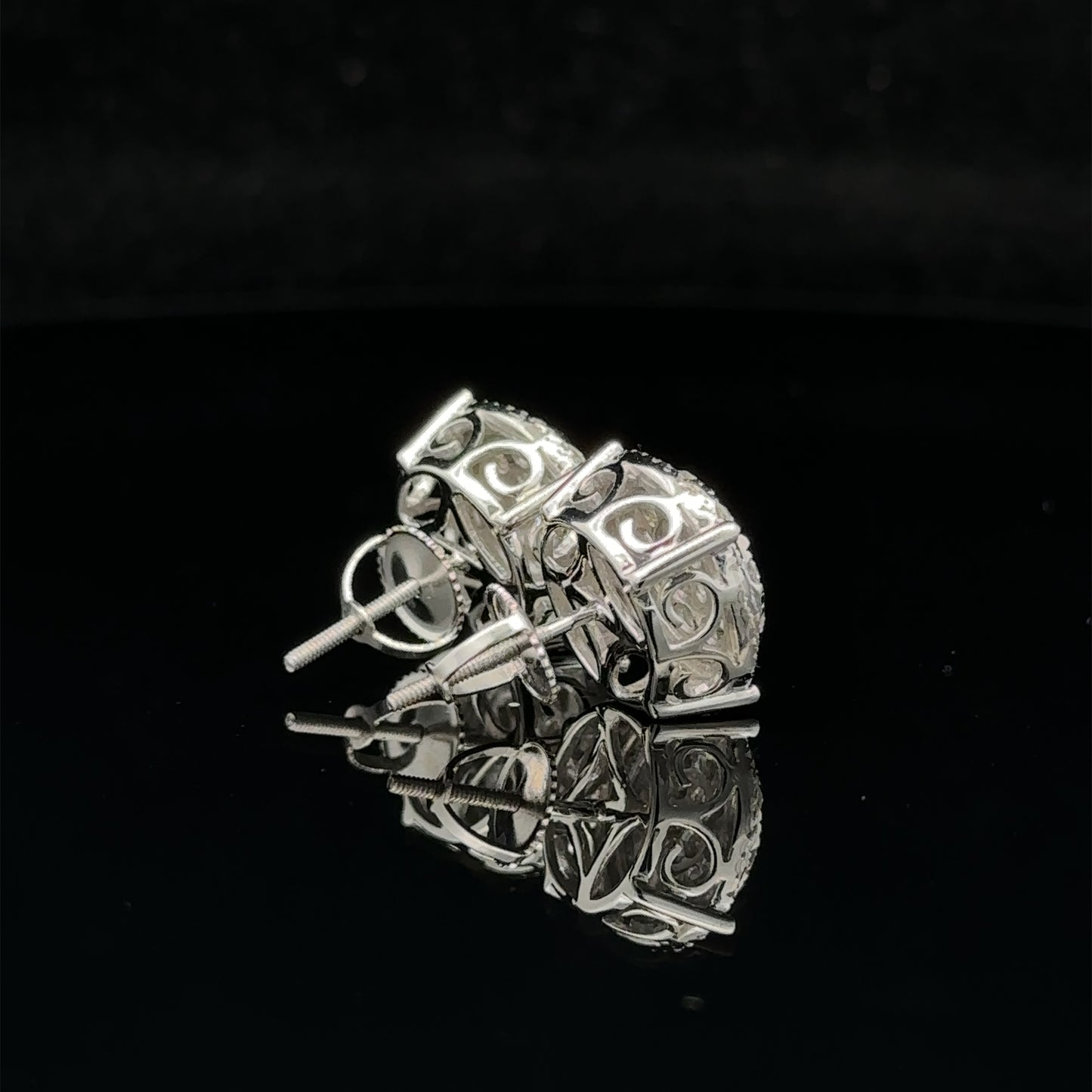 14k white gold and diamond Earrings