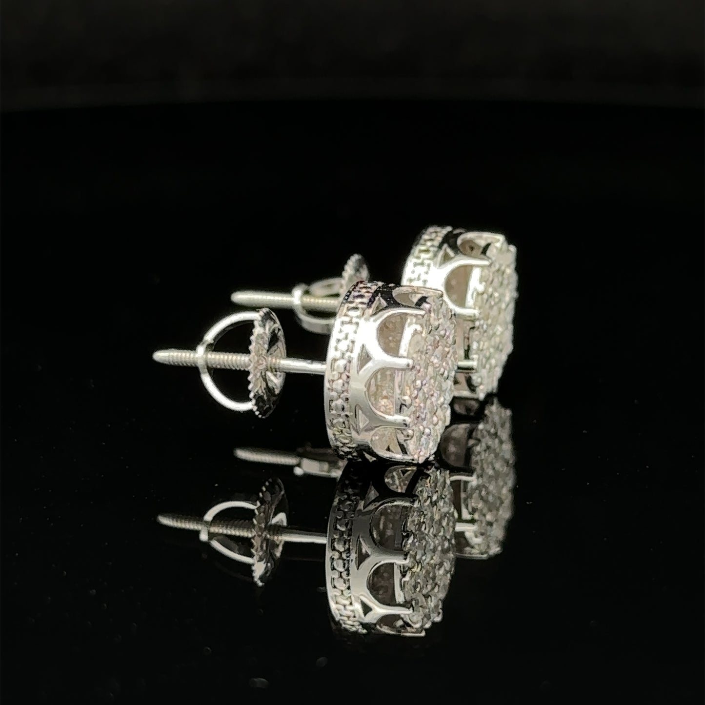 14k white gold and diamond Earrings