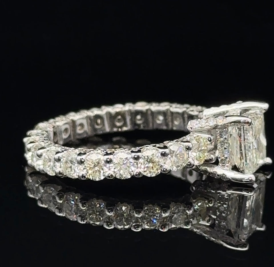 14k white gold and diamond Engagement Ring