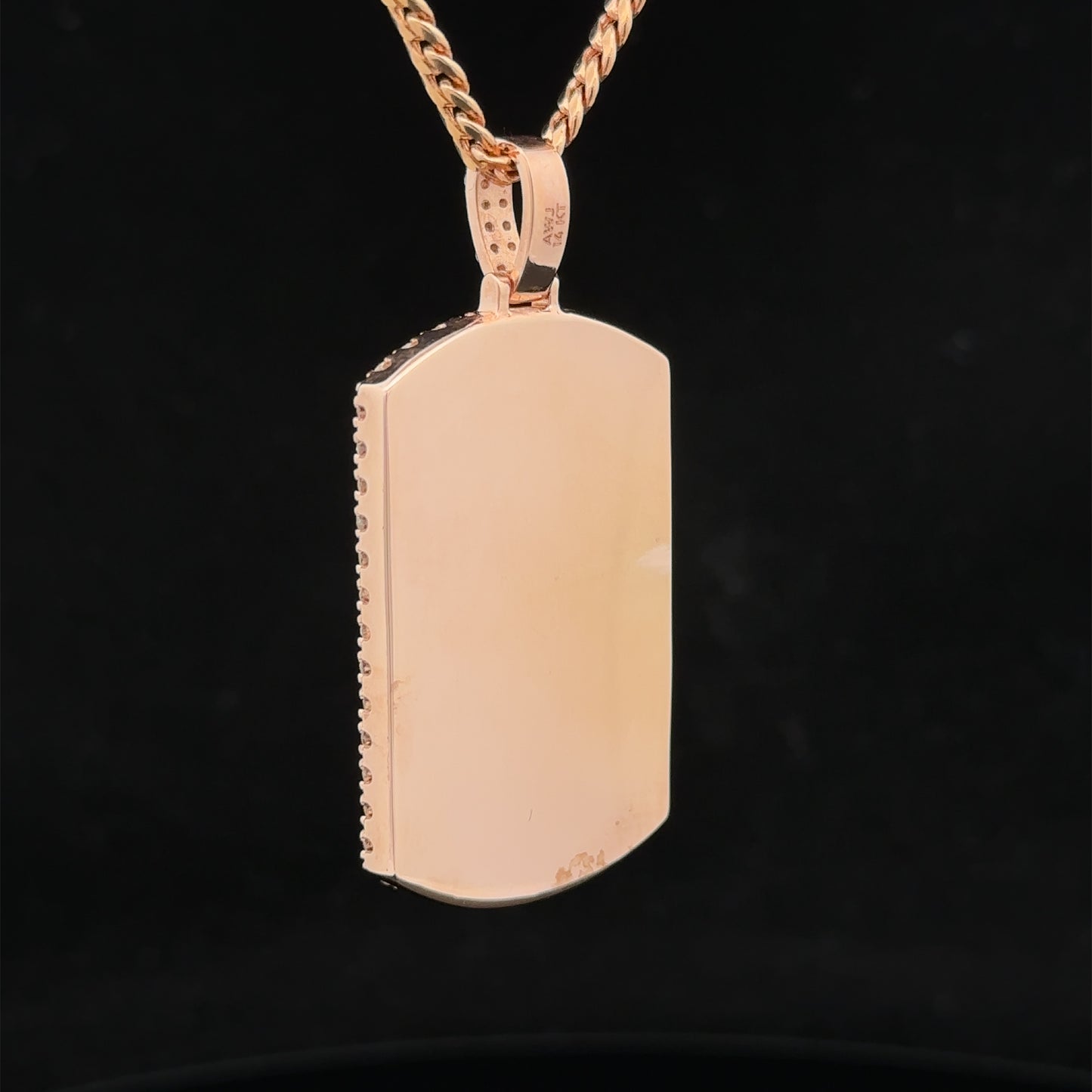 14k rose gold and diamond Picture Pendant