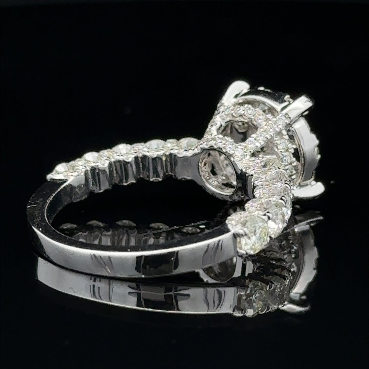 14k white gold and diamond Engagement Ring