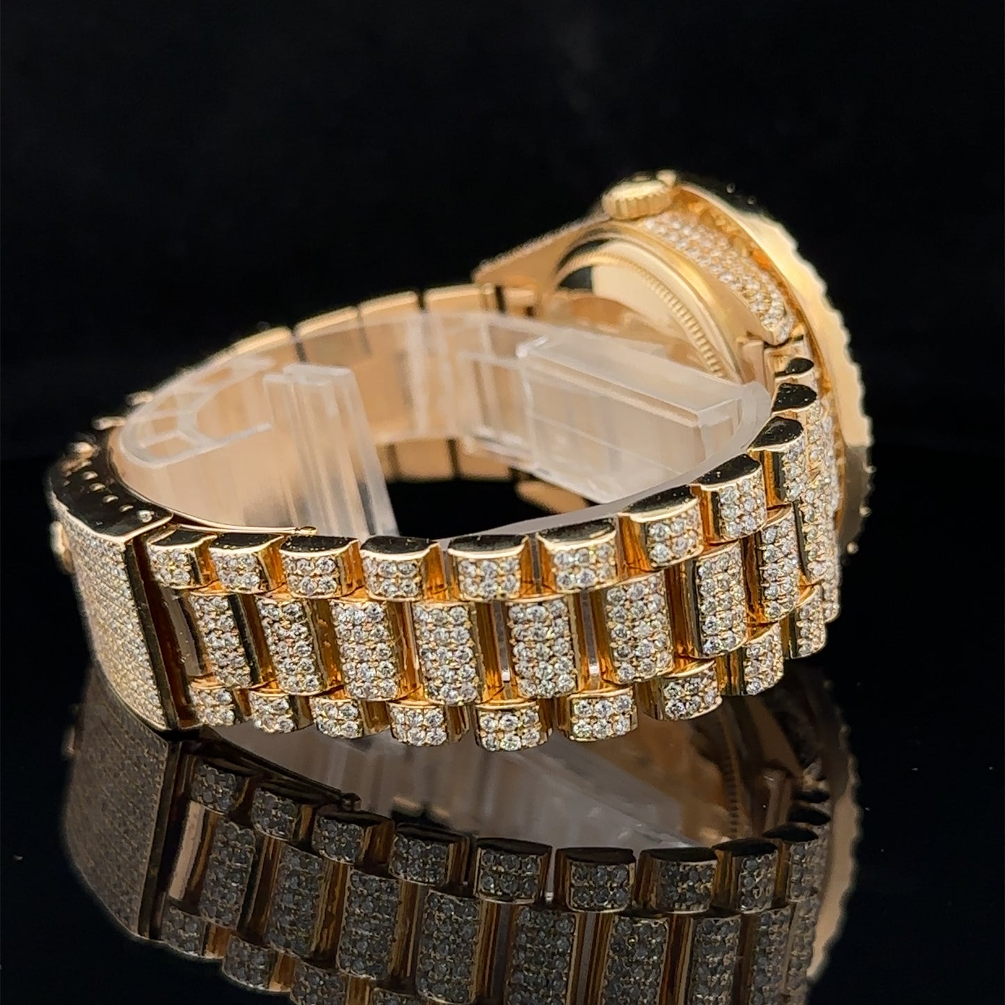 36mm Iced out Rolex Presidential Watch (extra large bezel)