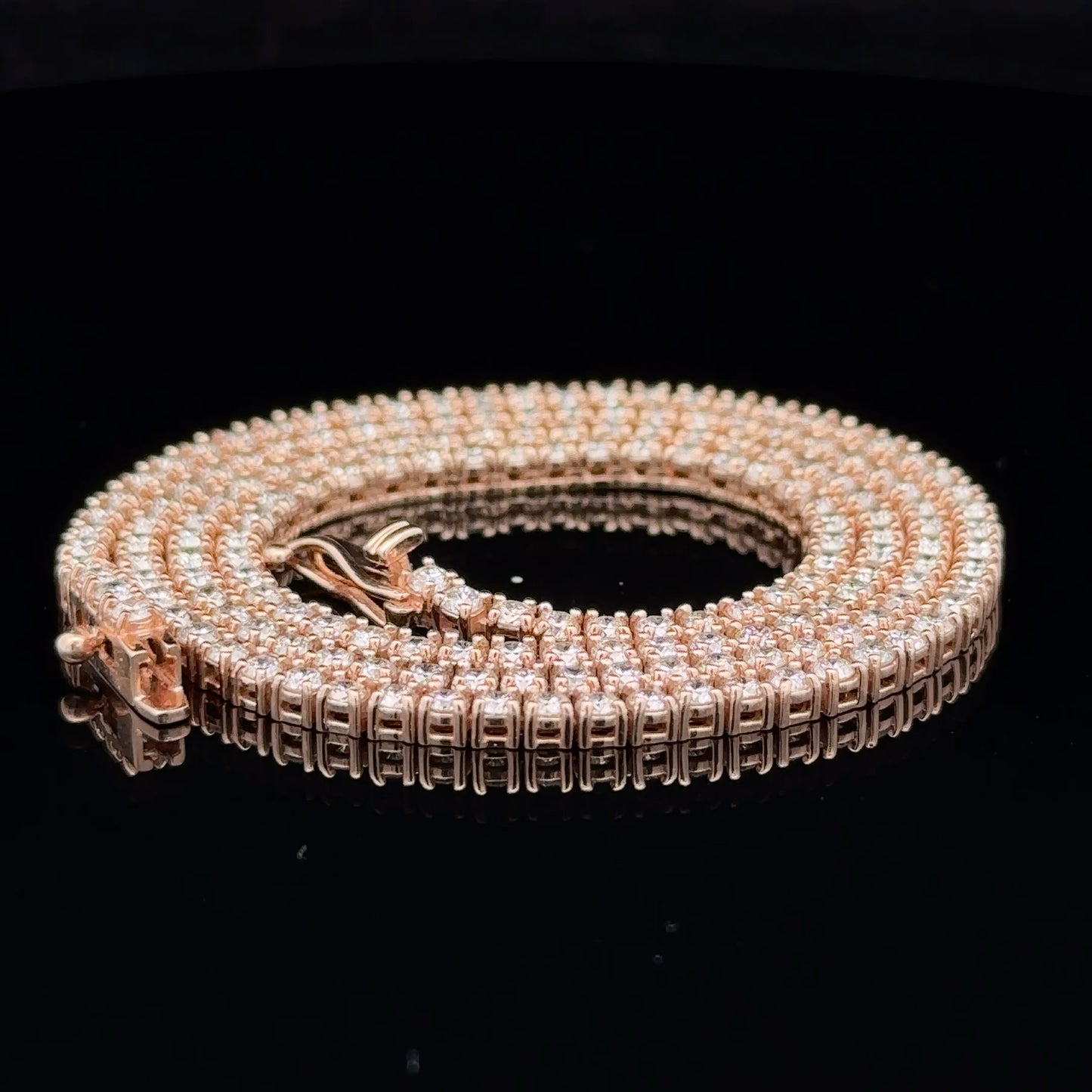 14k gold and diamond Tennis Chain (choose your color)