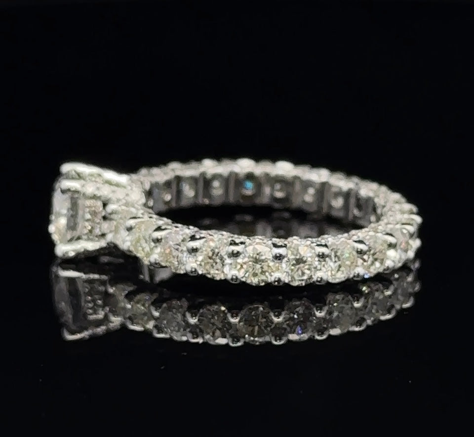 14k white gold and diamond Engagement Ring