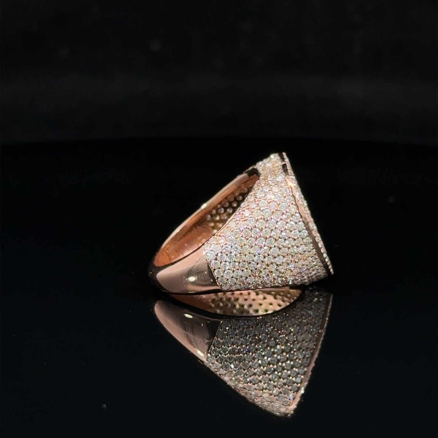 14k rose gold and diamond Heart Ring