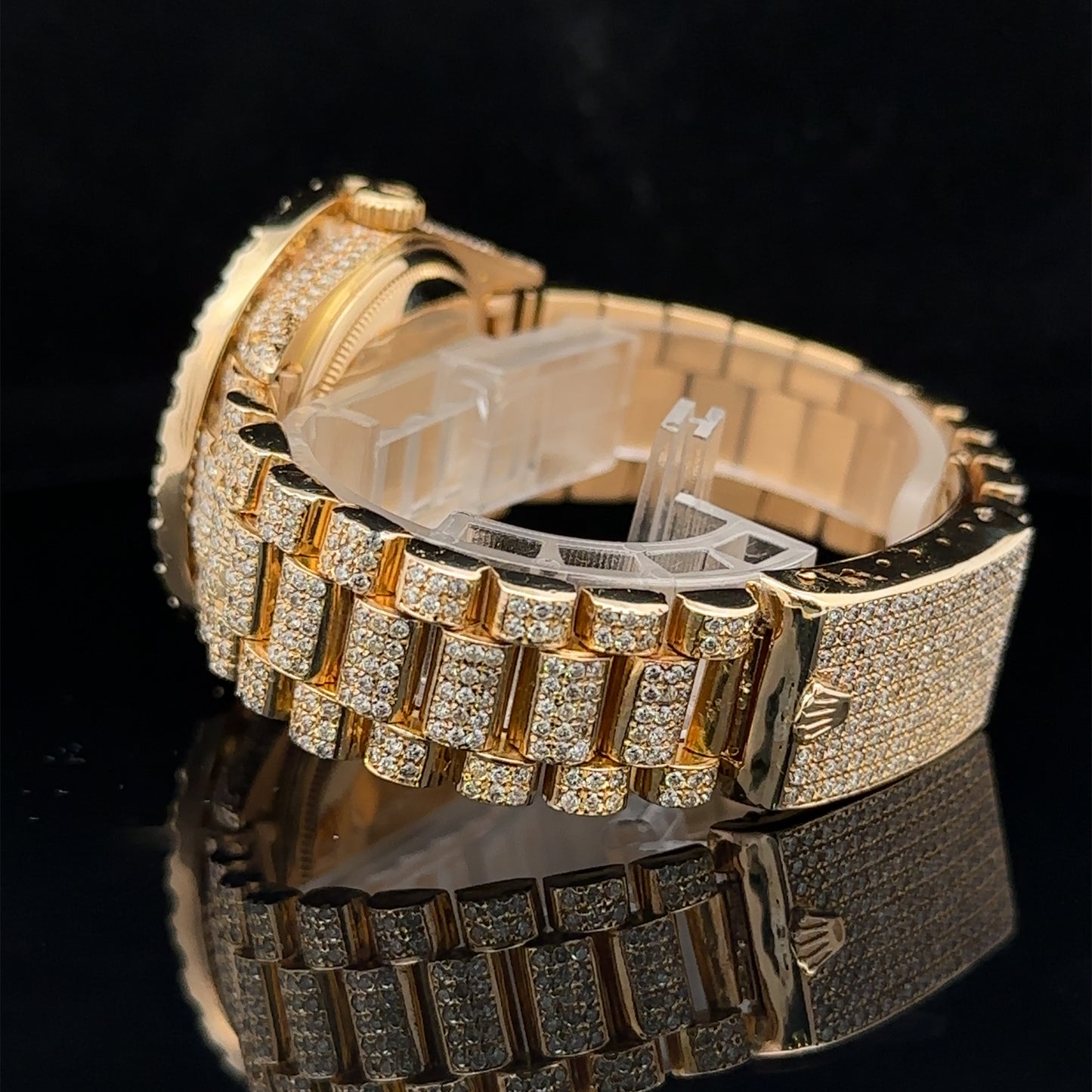 36mm Iced out Rolex Presidential Watch (extra large bezel)