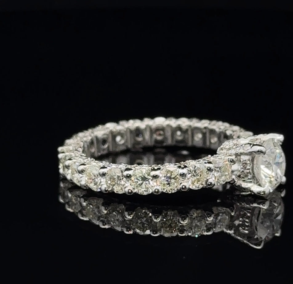 14k white gold and diamond Engagement Ring