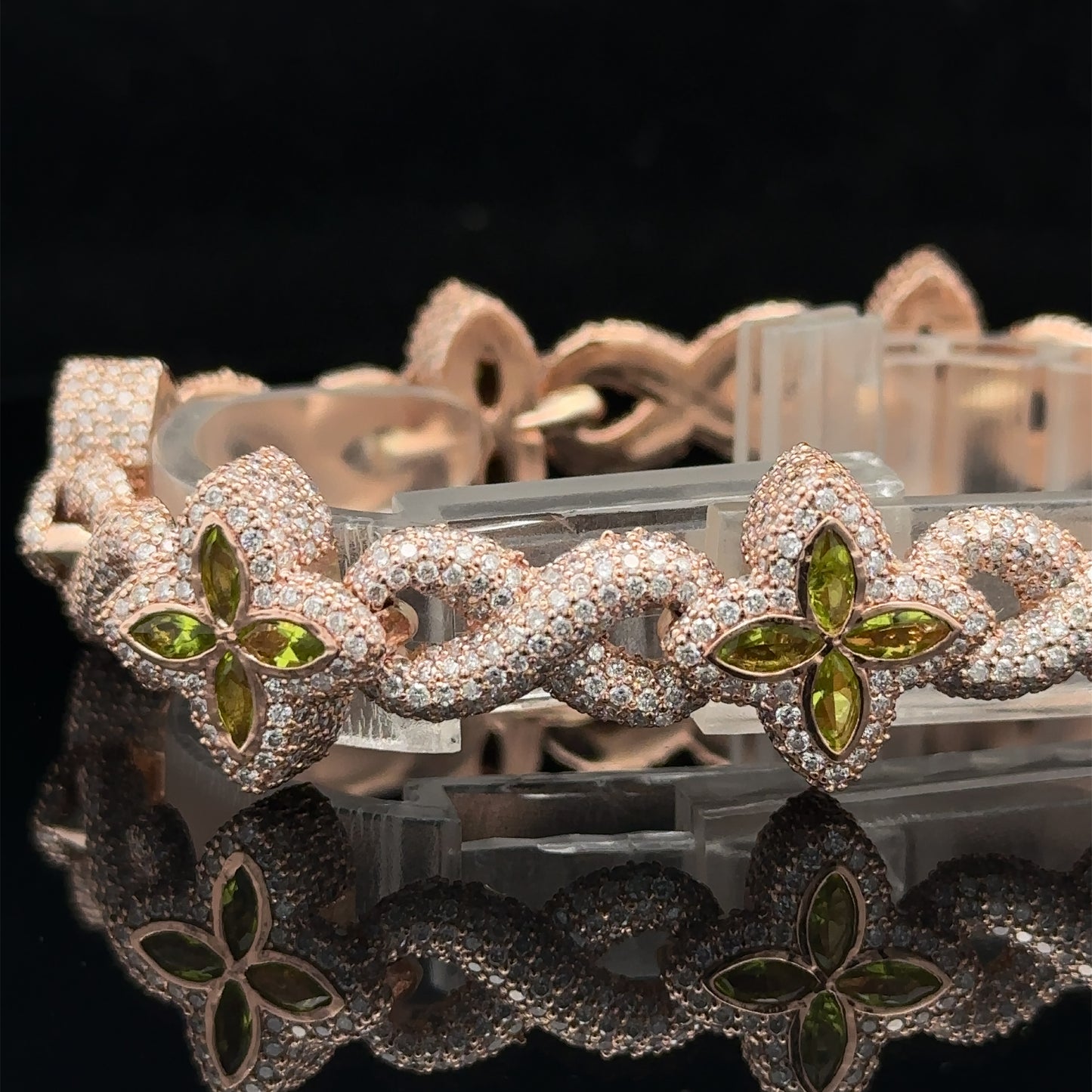 14k rose gold and diamond Fancy Bracelet