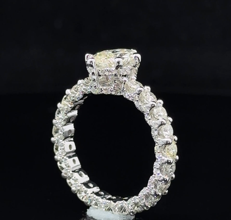 14k white gold and diamond Engagement Ring