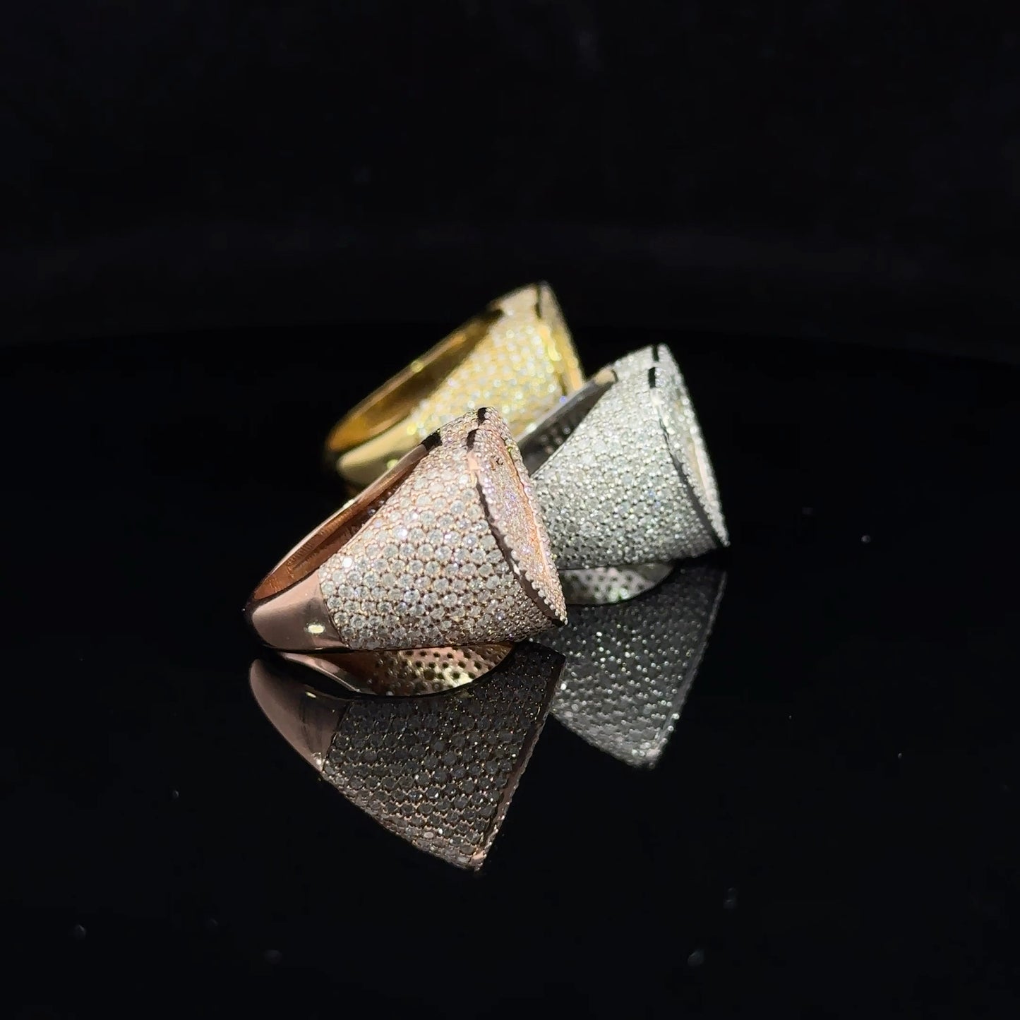 14k rose gold and diamond Heart Ring