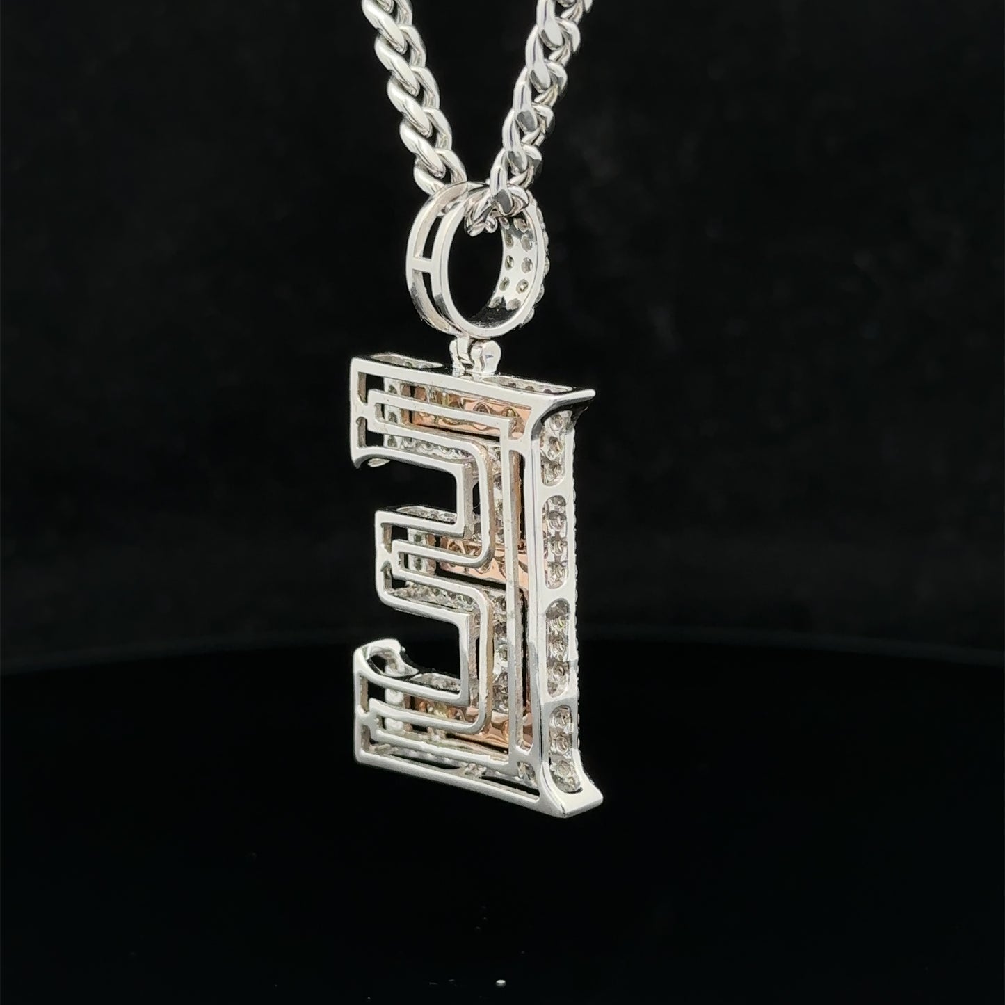 14k gold & diamond E Initial Pendant