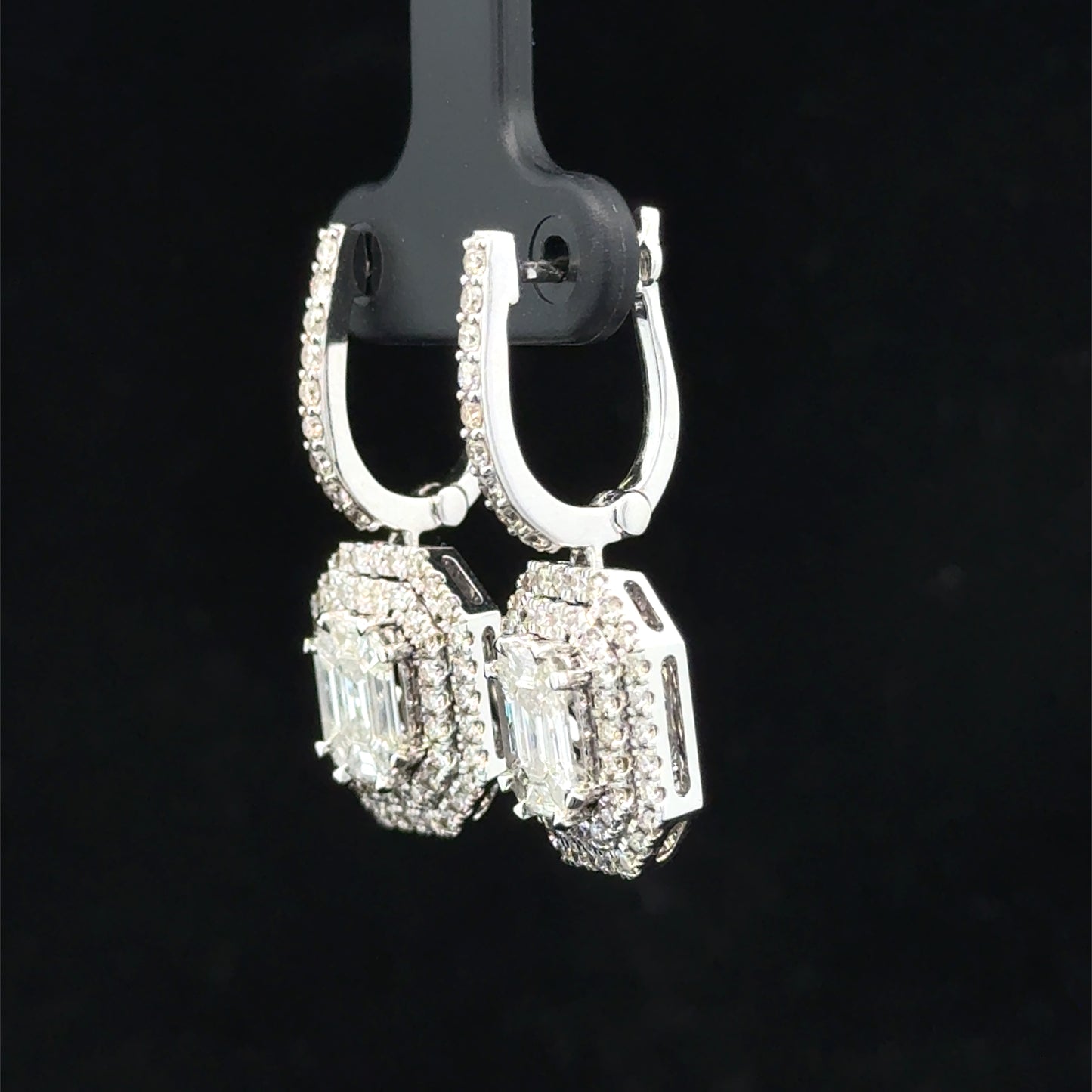 14k white gold and diamond Fancy Earrings