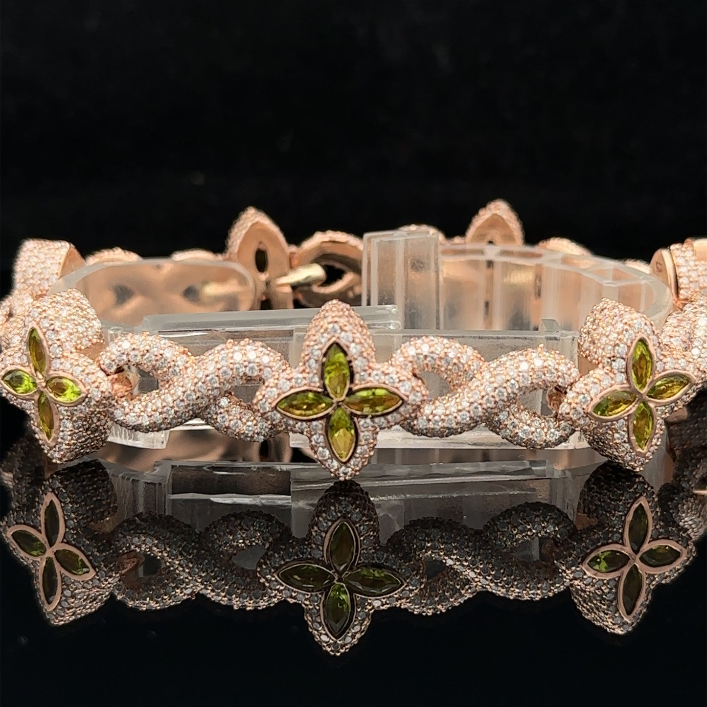 14k rose gold and diamond Fancy Bracelet