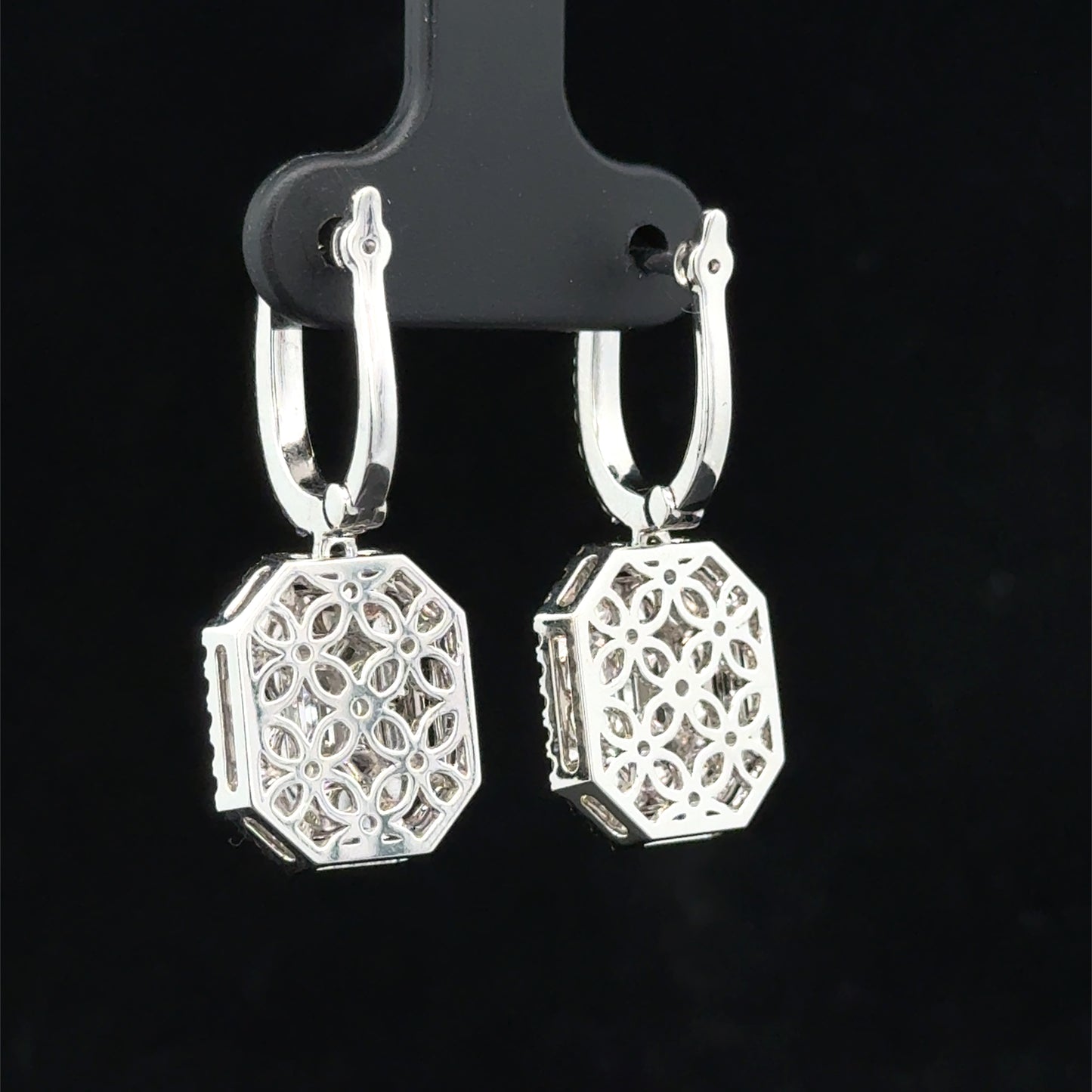 14k white gold and diamond Fancy Earrings