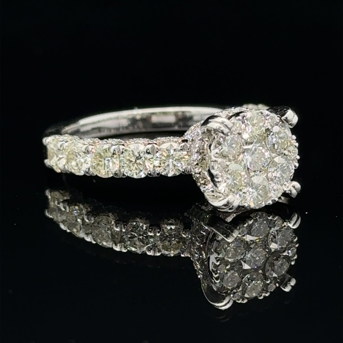 14k white gold and diamond Engagement Ring