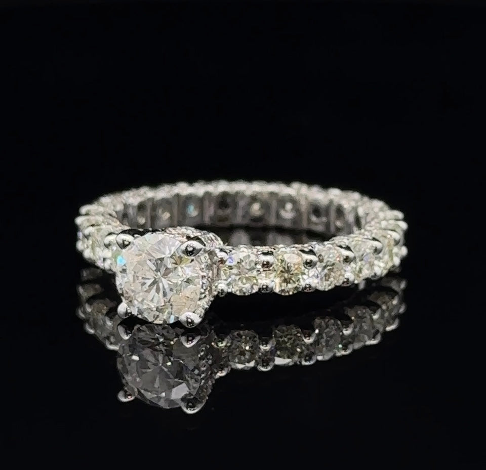 14k white gold and diamond Engagement Ring