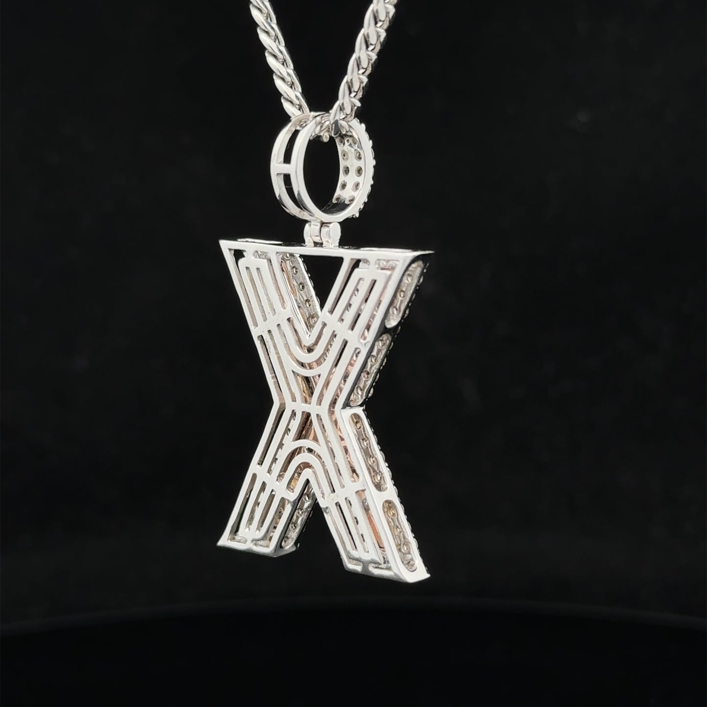 14k gold & diamond X Initial Pendant