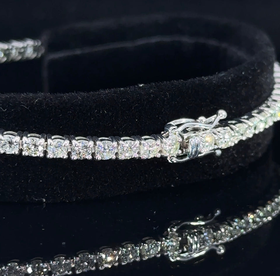 14k White gold and diamond Tennis Bracelet